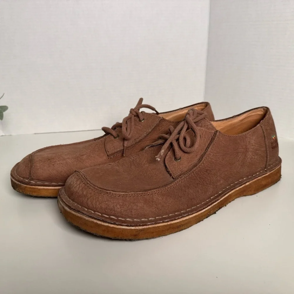 Vintage Bob Marley Brand Low Top Leather Moc Toe Embroidered Lace Up Shoes US 13